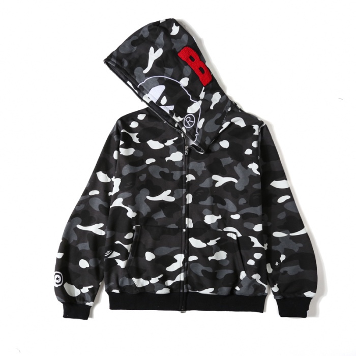 HOODIE JAKET BAPE  BLACK GLOW IN THE DARK