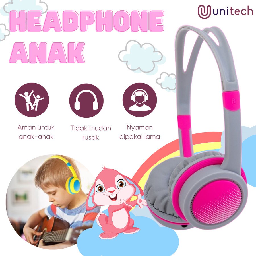 Headset Earphone Headphone Ditmo Model Bando 2760Headset Anak Colorful