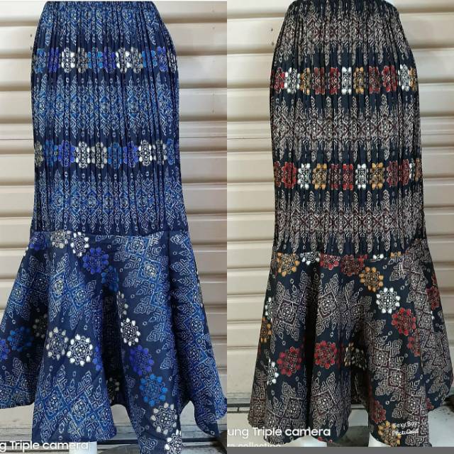 Rok Duyung Plisket Foil Original Butik