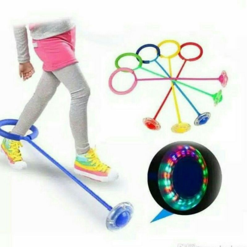 (FO) MAINAN ANAK HULAHoop KAKI/YOYO HULAHop kaki led FLASH JUMPING SKIPING BALL