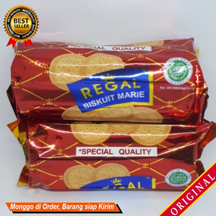 

Jajanan camilan keluarga Sajian bekal menyenangkan REGAL Biskuit Marie special quality 230gr