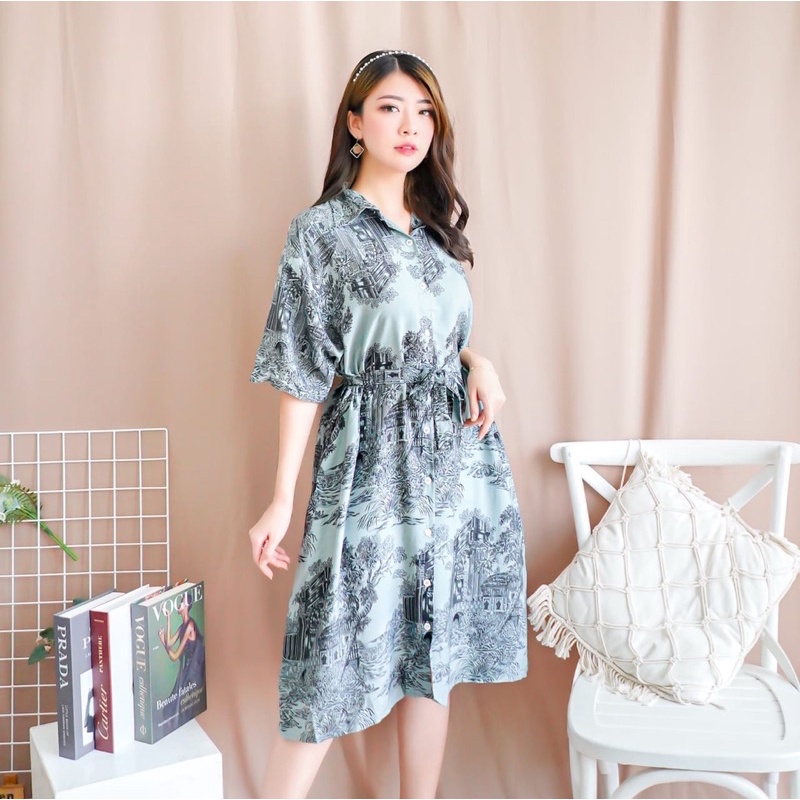 DASTER HOMEDRESS / DRESS KOREA / TUNIK BUSUI RAYON SELUTUT PREMIUM VIRAL MURAH