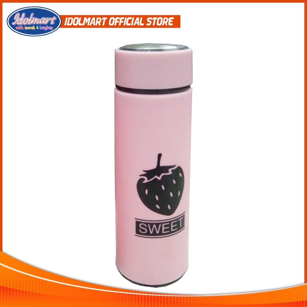 IDOLMART  Botol Minum Lapis Kaca Karakter 450ml- Tumbler Unik Lucu Murah Idolmart Surabaya