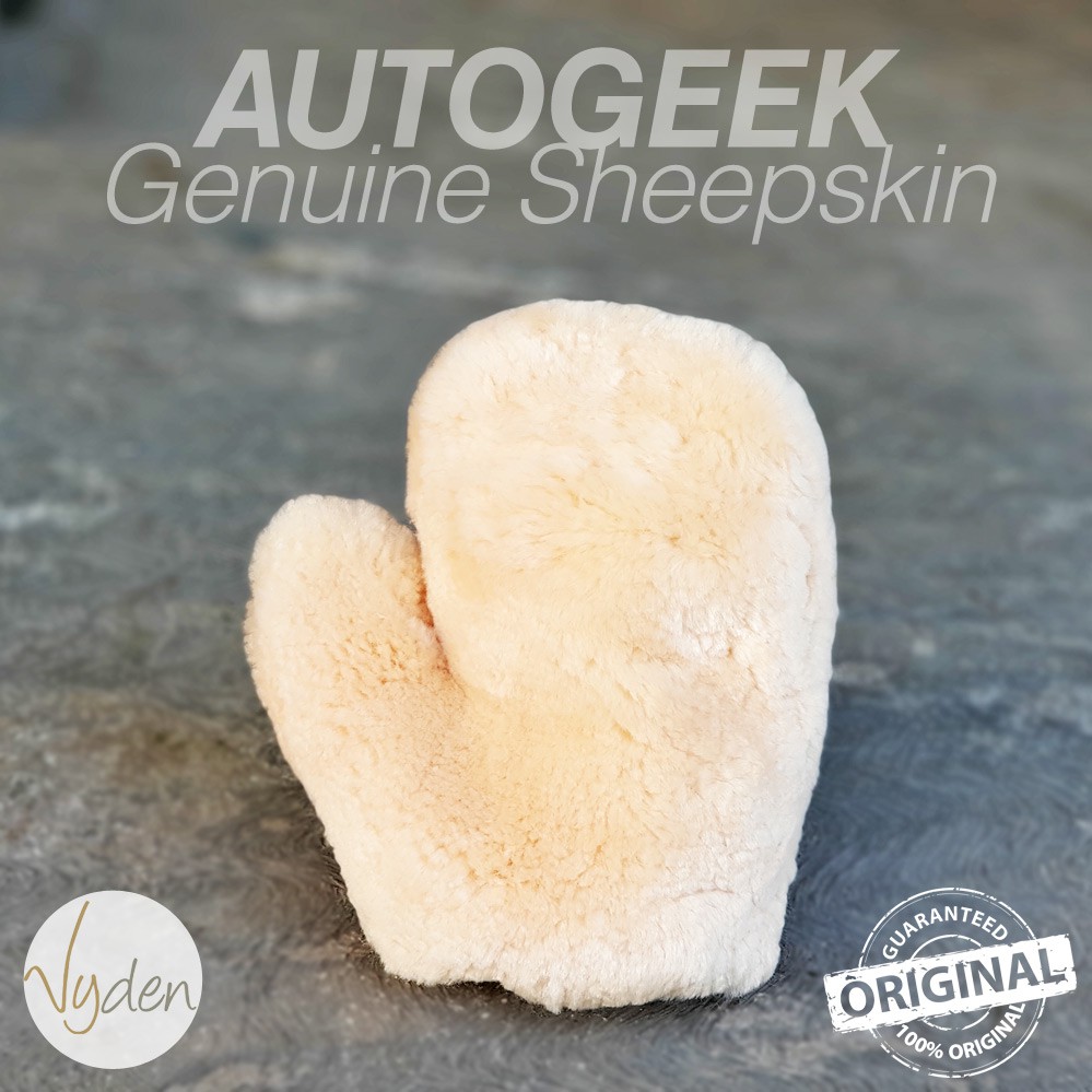 AUTOGEEK Sheepskin Washmitt Lap Cuci Mobil Kulit Domba Asli MURAH