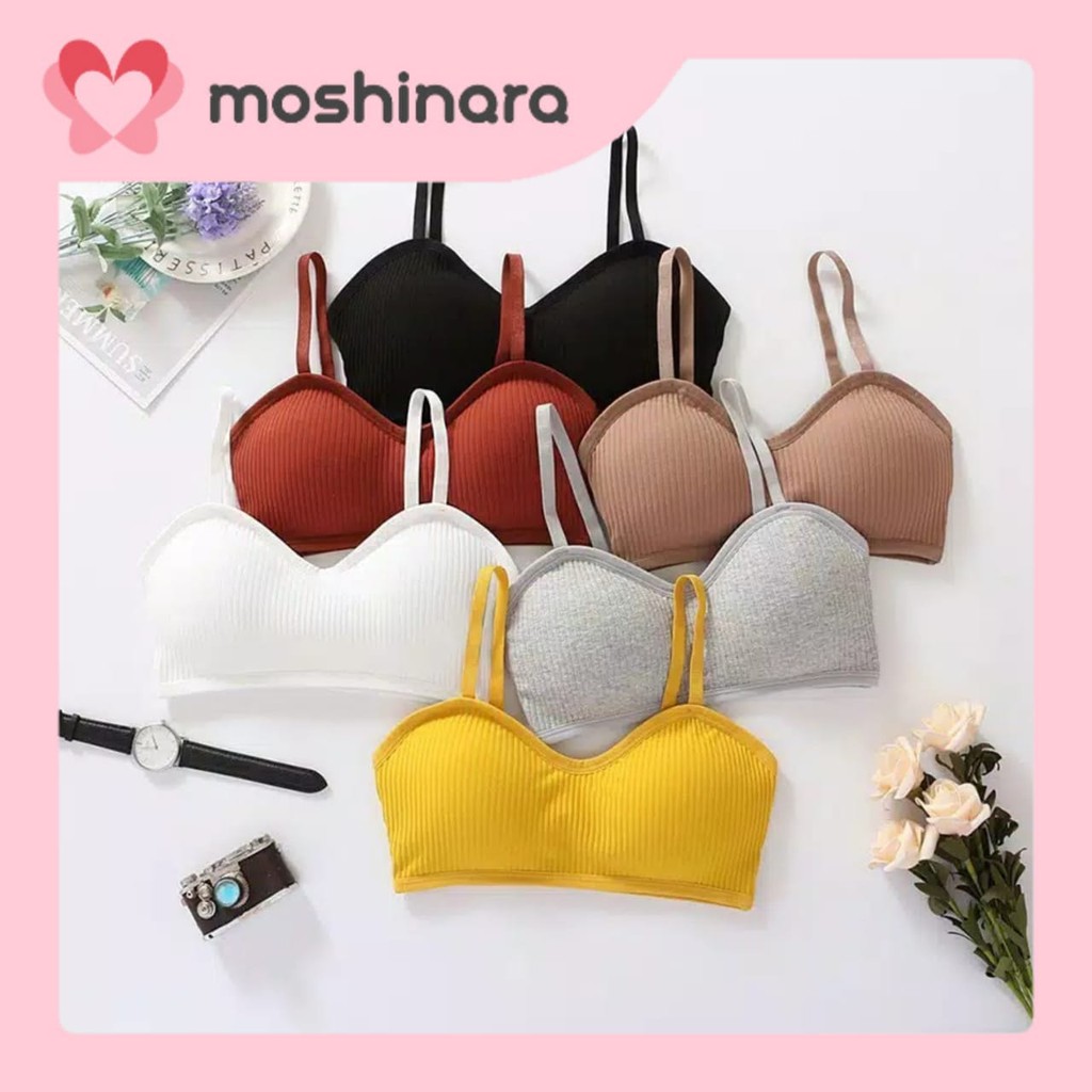 Bra Wanita BH Tanpa Kawat Sport Jumbo Sorex Remaja Tali Crop Top Korea Underwear Bralette Kemben