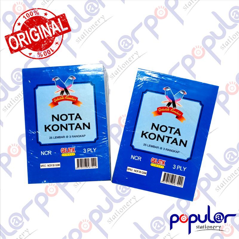 

Nota Kontan Gelatik Kembar 3 Ply Kecil