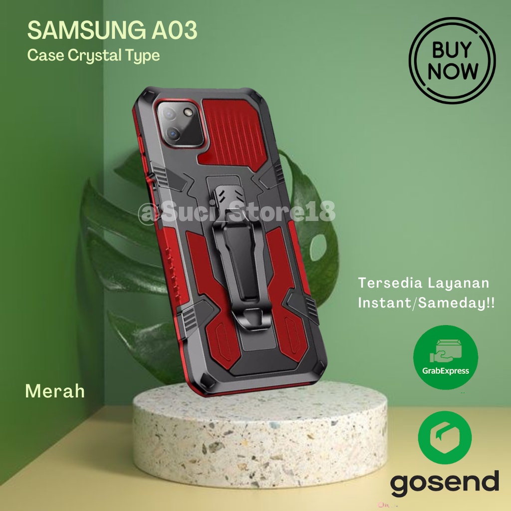 Hard Case Robot I Crystal Samsung Galaxy A03 Kickstand Standing Robot