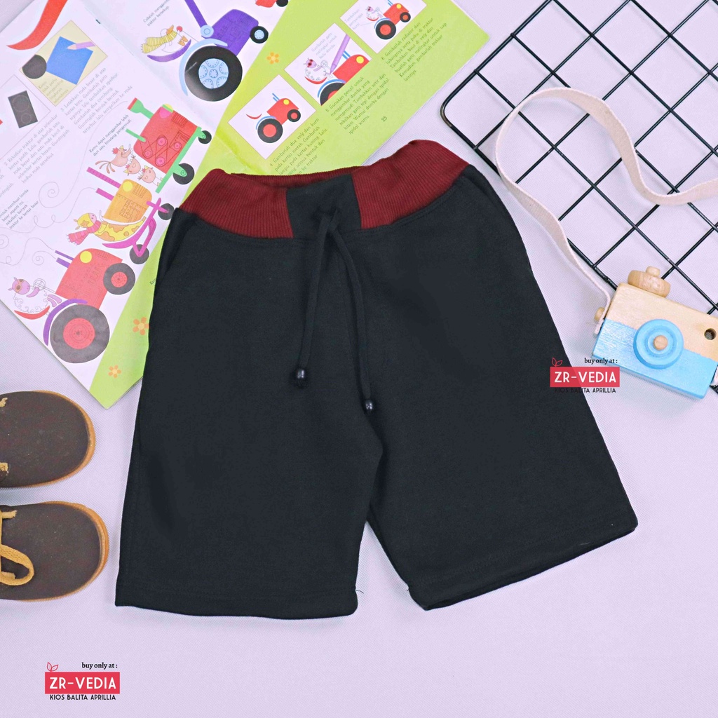 Celana Pendek Polos Bryan uk 1-8 Tahun / Quality EXPORT Bawahan Pendek Polos Anak Laki Perempuan Pants ZR Vedia