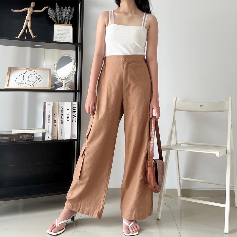 Lingka Kargo Linen Pants 11C-Rdm