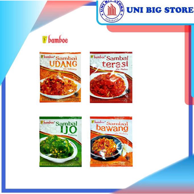 

.........] Bamboe Sambal Khas Nusantara Sachet 15 gr Ijo Udang Bawang Terasi