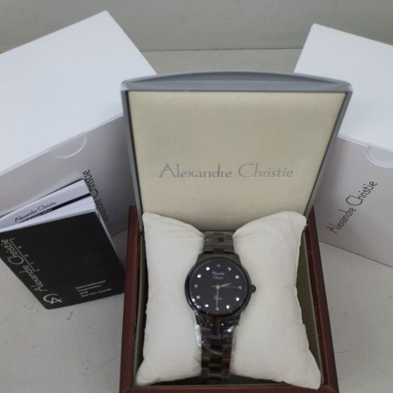 Jam Tangan Wanita Alexandre Christie AC2835LH AC 2835 LH AC2835 LH AC 2835LH Black Stainless