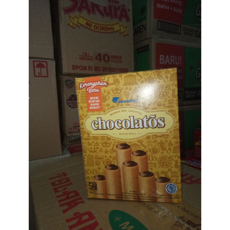 

Chocolatos Wafer Roll 9 Gram (Isi 24 pcs)