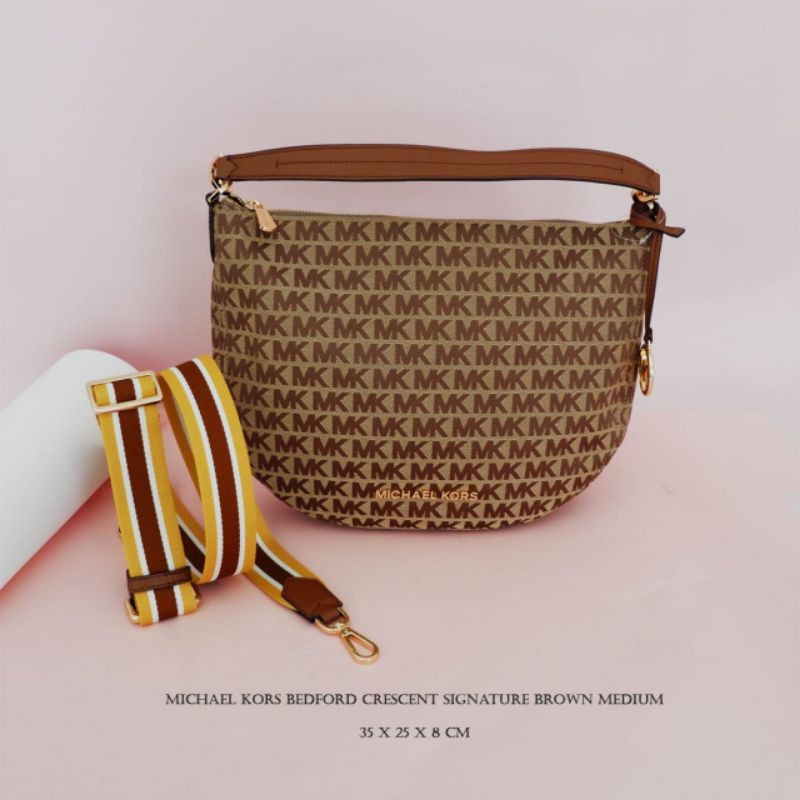 tas MK original/MK bedford crescent signature brown medium