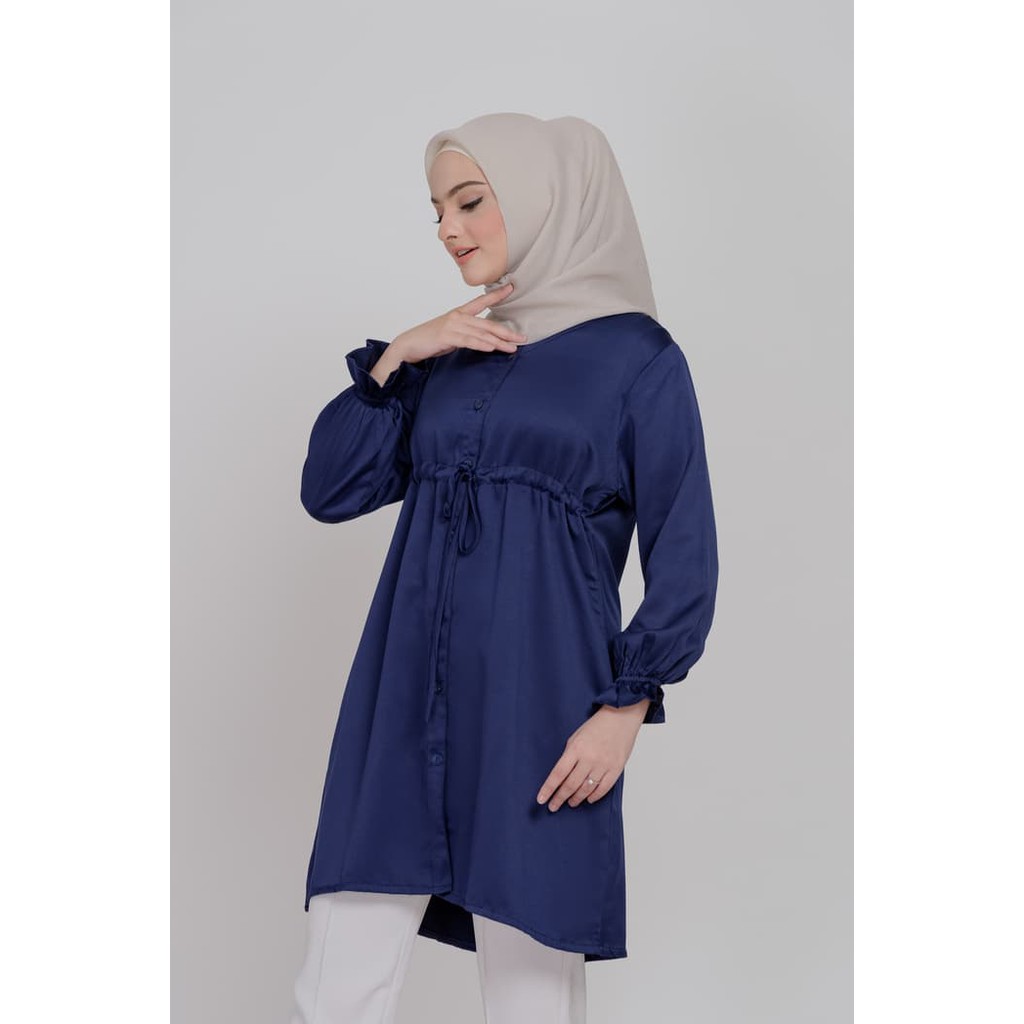 ZM Zaskia Mecca - Virna Navy Tunik