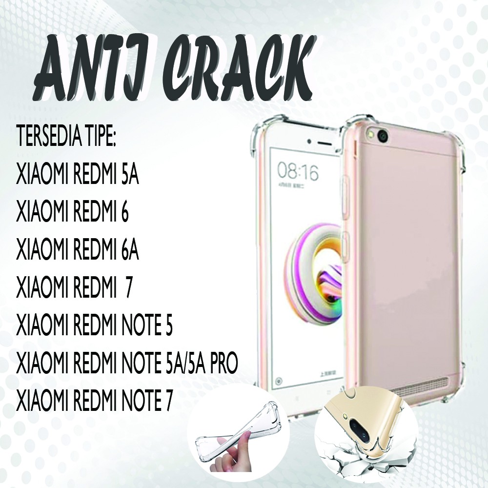 SILIKON ACRYLIC Anticrack Case Anti Crack Casing XIAOMI Mi A2 Mi 6x Redmi 6 S2 7 Note 5 Mi A2 Lite 6 Pro Realme 5 5s 5i