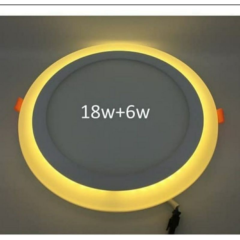 Led Panel Inbow 2 warna 18+6w. Downlight led ib putih+kuning 18w