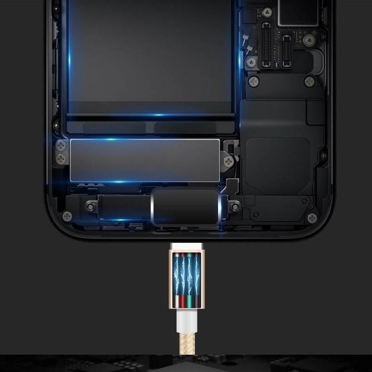 Kabel Data / Charger Micro USB Fast Charging 1M Untuk Android / IOS / iPhone