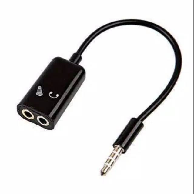 Spiliter sambungan mic spiliter kabel aux 3,5 mm