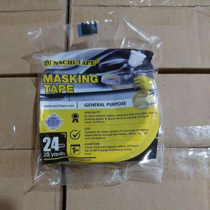 

MASKING TAPE SOLASI KERTAS MERK NACHI TAPE 24 MM 20 YARDS