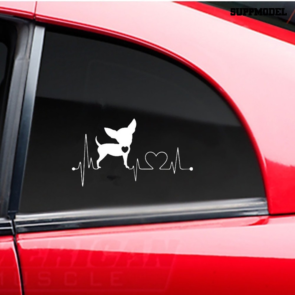 Supmodel Cute Chihuahua Dog Car Vehicle Body Window Reflective Decals Sticker Decoration