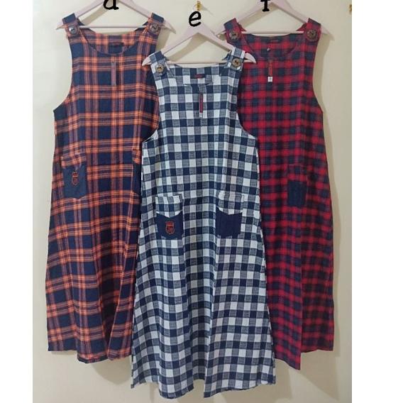 "KLA.14Jl22ž" Overall kotak flanel jevanni