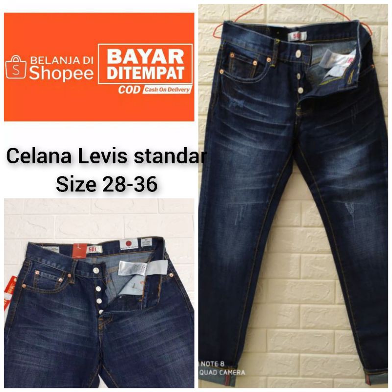 CELANA  LEVIS 501//CELANA STANDAR//CELANA REGULER FIT//CELANA JEANS PRIA//BISA COD