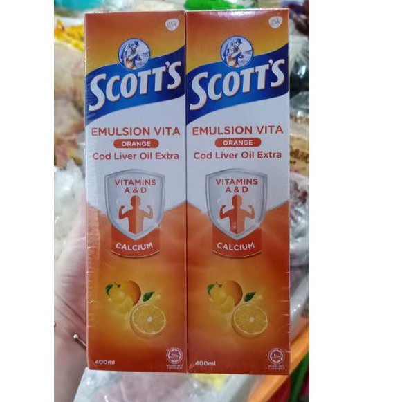 SCOTTS EMULSION ORIGINAL MALAYSIA (RASA ORANGE)400ML