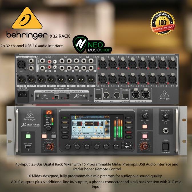 Jual Behringer X32 RACK Digital Rack Mixer Shopee Indonesia