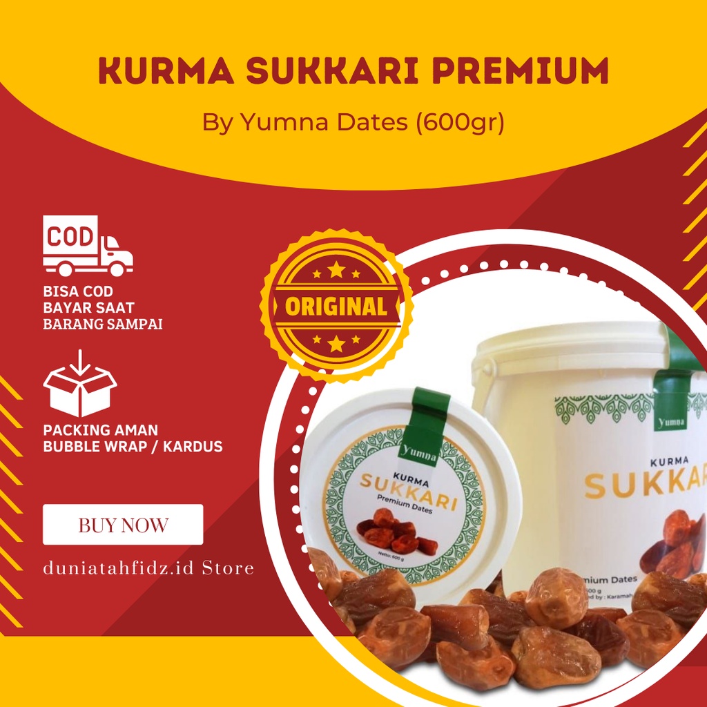 

Kurma Sukari Yumna 600gr, Kurma Sukari Premium, Kurma Enak, Kurma Lezat, Kurma Legit, Kurma Manis, Kurma Kemasan Ember, Kurma 600gr, Kurma Ember, Kurma