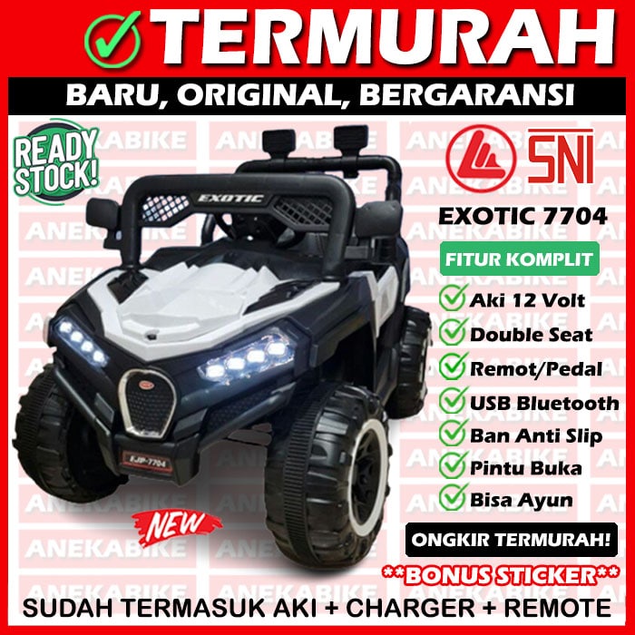 Jual Mobil Aki Anak PMB 8788 Jeep Ban Karet Ukuran Besar, Mobil Aki