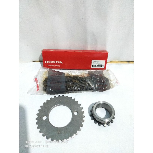 PAKETAN KAMPRAT GL PRO CDI PRO SERIES RANTAI KAMPRAT ASLI AHM-GIGI TEMING ATAS BAWAH