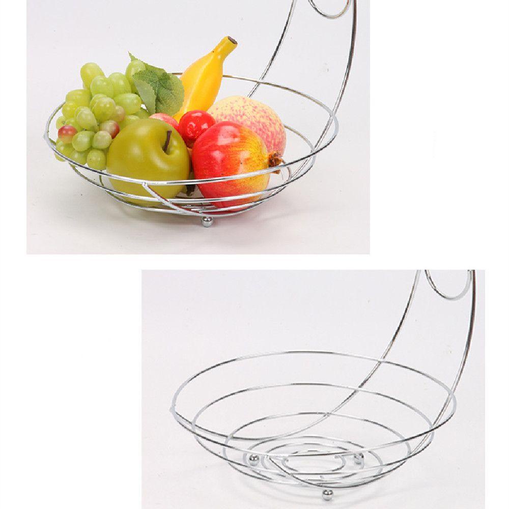 R-FLOWER Keranjang Buah Drain Fruit Basket Desktop Storage Basket Banana Hanger Rak Keranjang Penyimpanan Buah