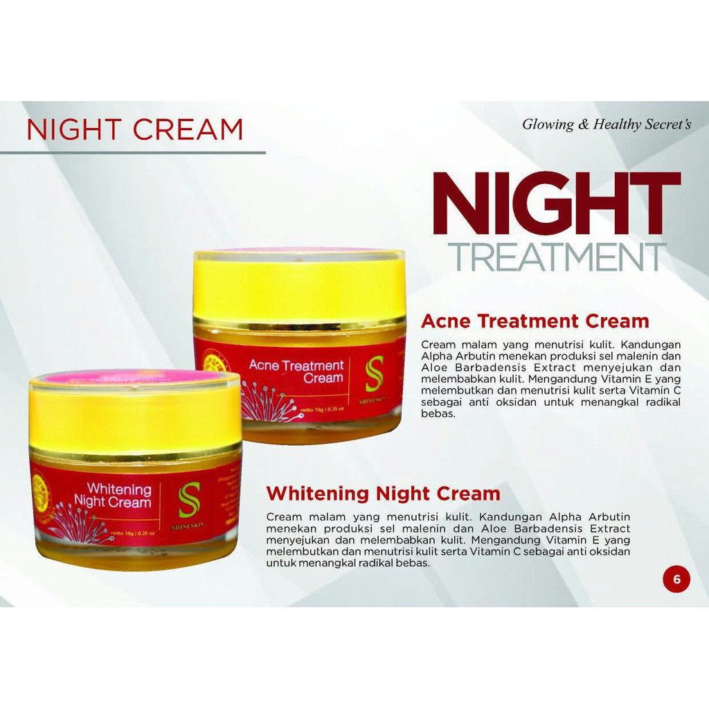 Whitening night cream