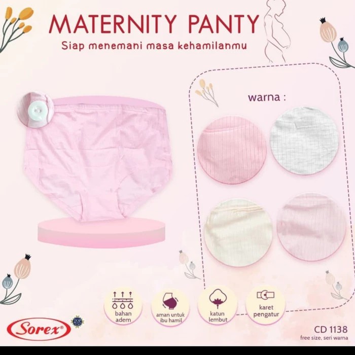 CD celana dalam hamil sorex 1138 maternity pants maxi katun salur