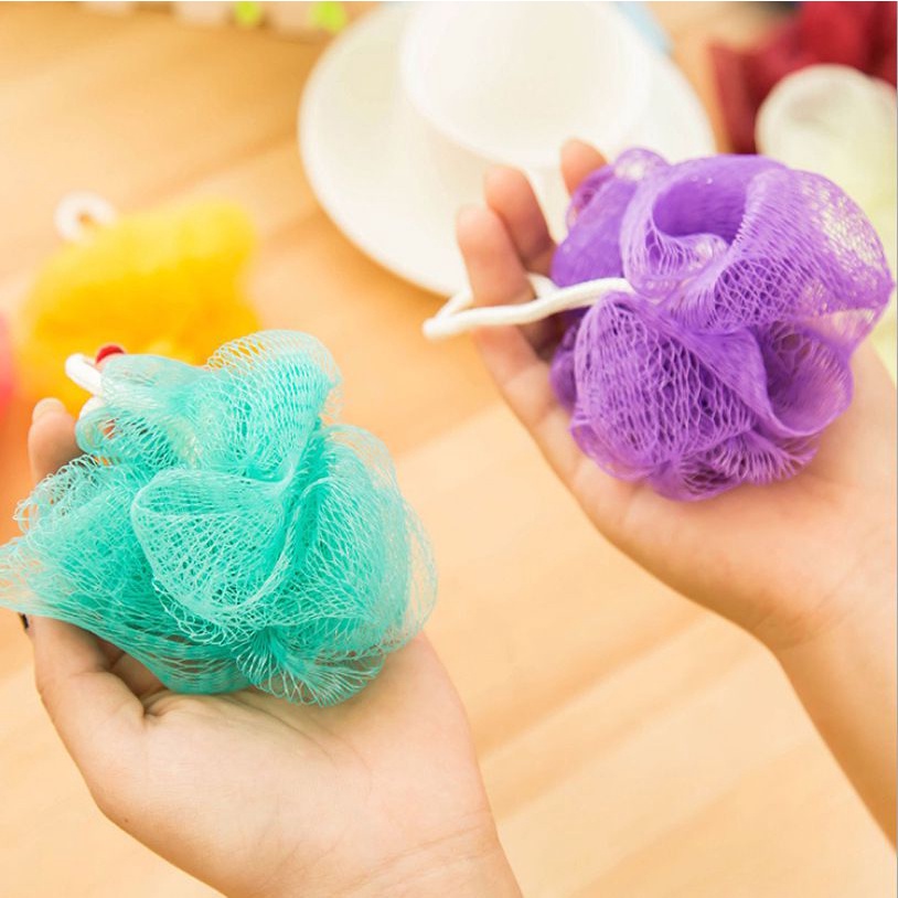 Bath Ball Bathsite Cleaning Mesh Shower Wash Sponge Product Washing Body Flower