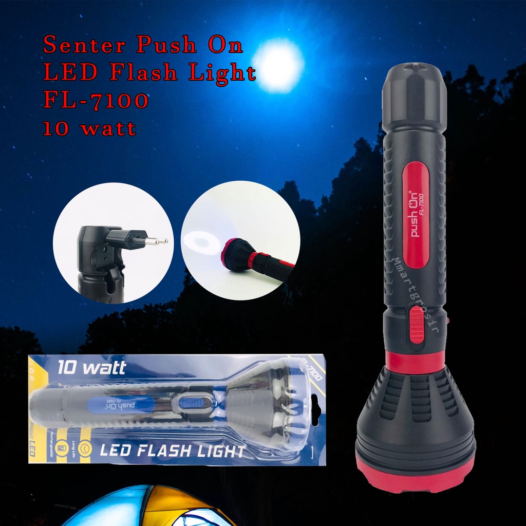 Senter Push On / Senter / LED Flash Light / FL-7100 / 10 watt