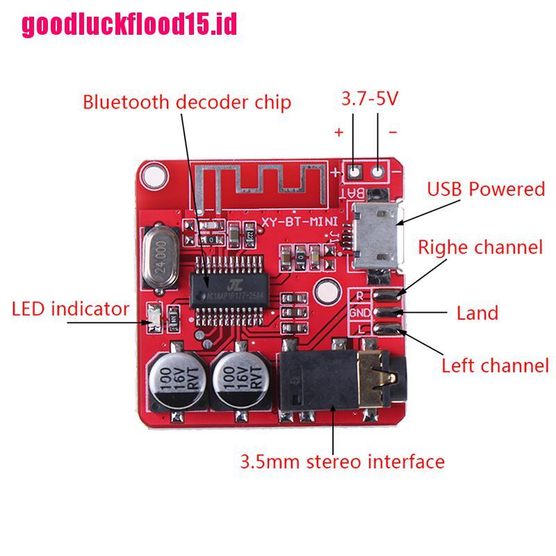 {LUCKID}3.7-5v wireless bluetooth mp3 decoder board lossless decoding module tf card