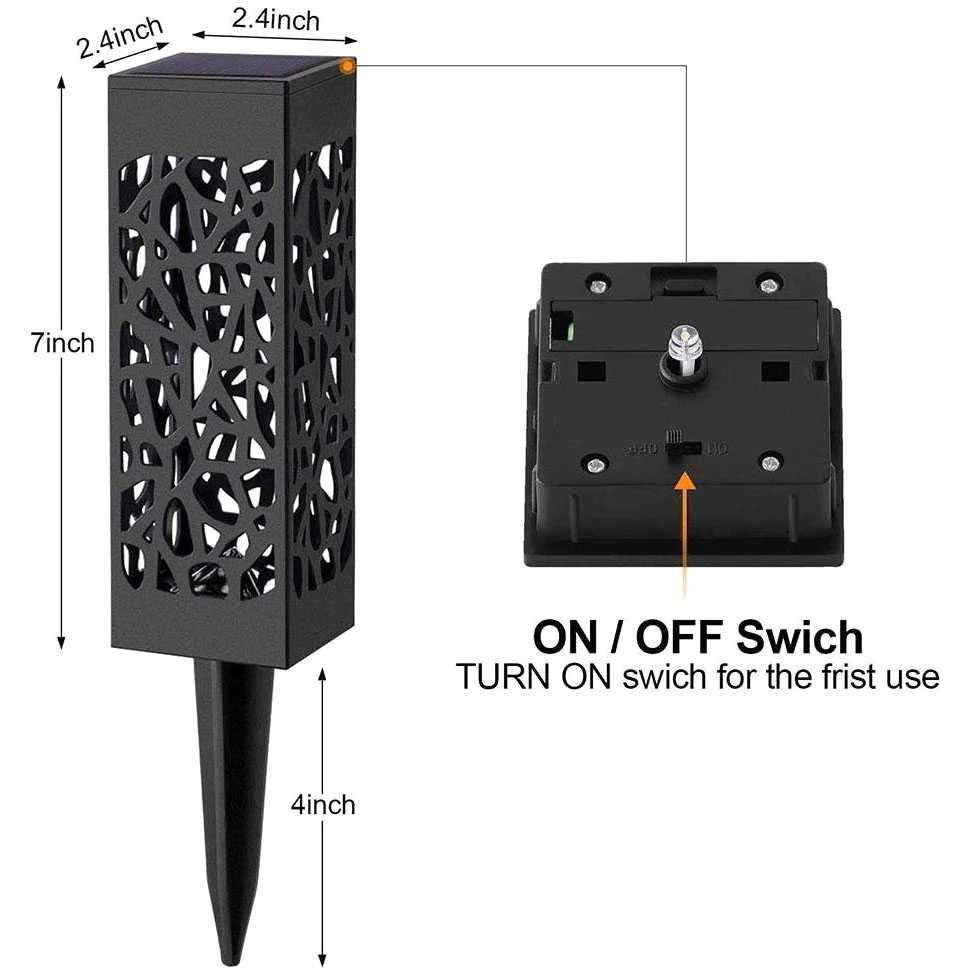 Holar Lampu Taman Solar Panel Garden Ground Plug Warm Light - EM311