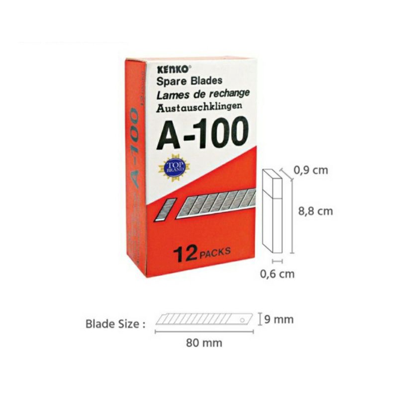 

ISI ULANG CUTTER KECIL A100 KENKO 1 TUBE