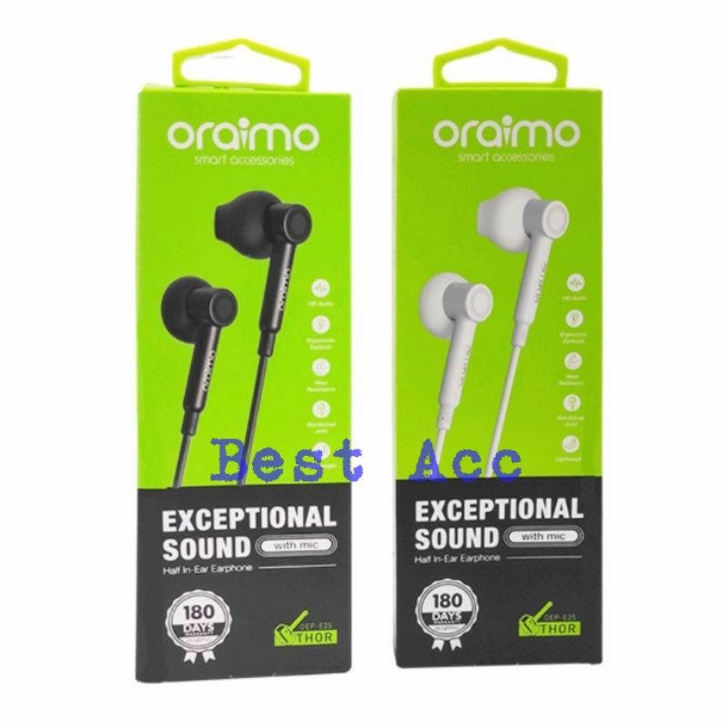 Handsfree Oraimo OEP-E25 THOR Exceptional Sound Earphone With Mic-1