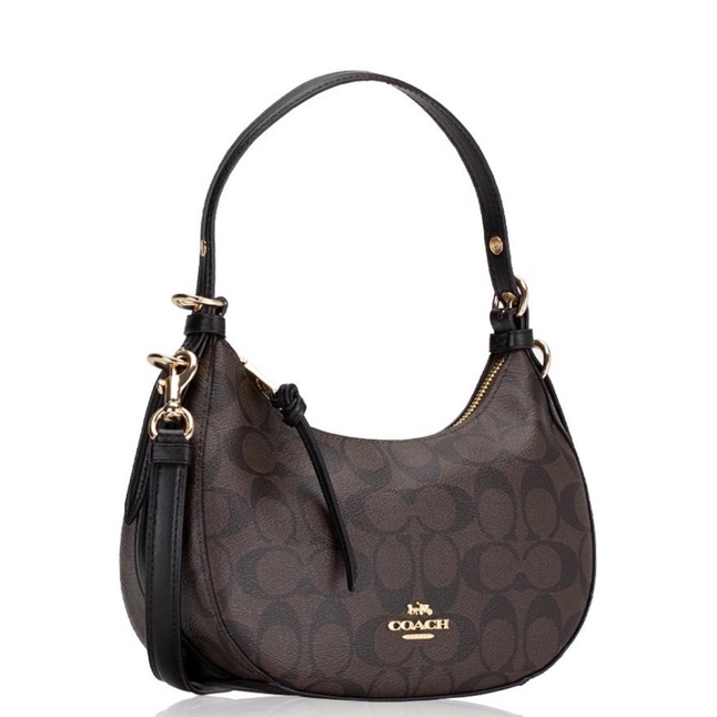 Coach Kleo Signature Hobo Brown Black (C7257)