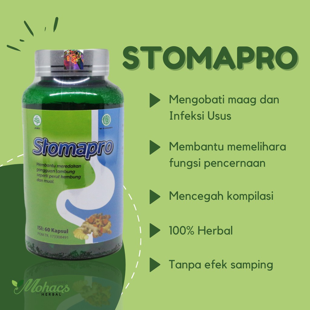 Herbal stomapro Naturafit Asli, Obat Lambung, Gerd, Nyeri Ulu Hati, Maag