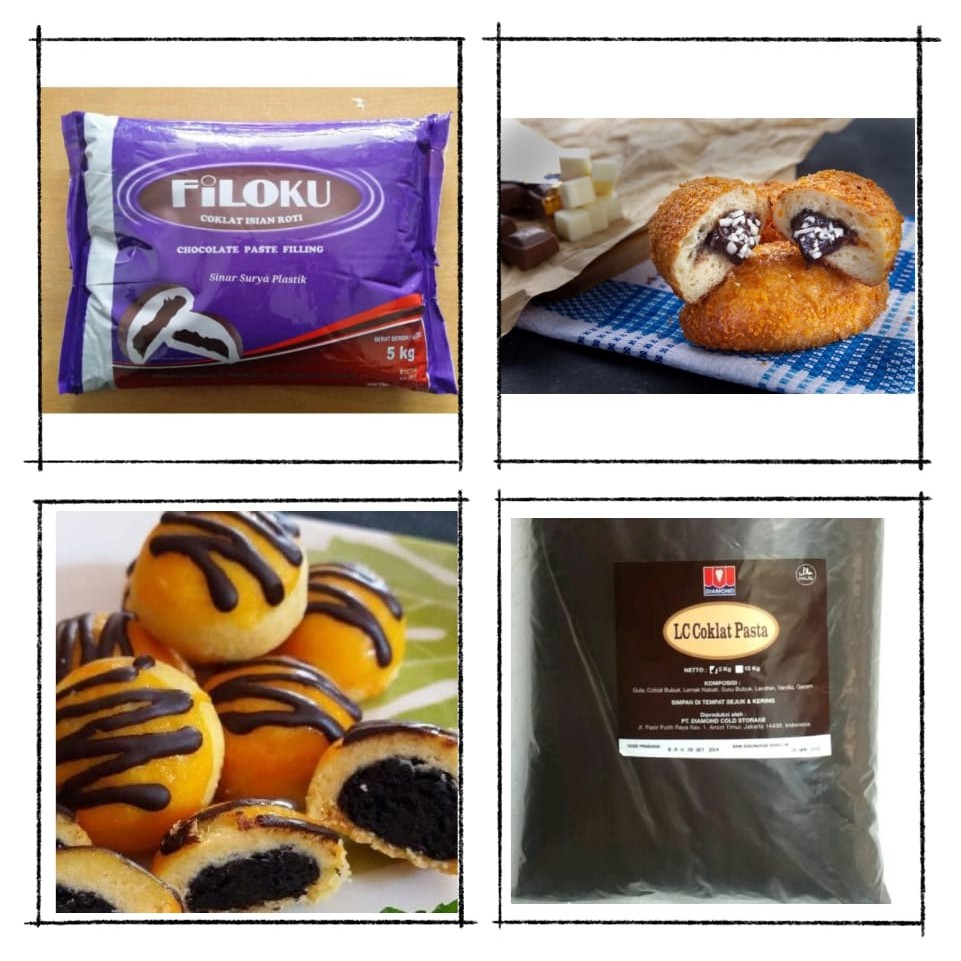 

isian coklat filling bahan isian roti kue donat kemasan 250 gram