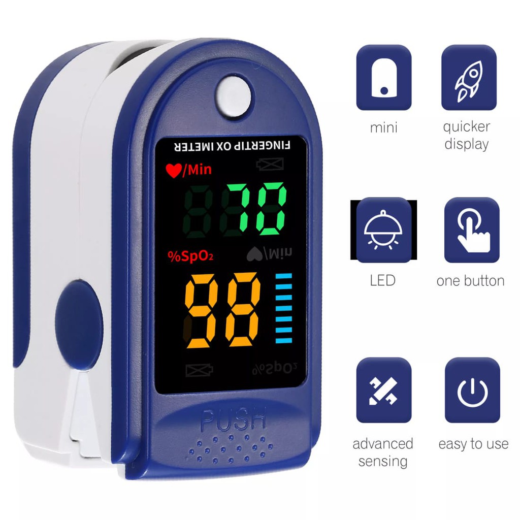 Oximeter Alat ukur detak jantung oksigen dalam darah oxymeter jari oksimeter portable lk88 lk87