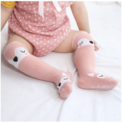 MBA 06 Kaus Kaki Bayi Panjang Anti Slip Karakter Binatang Lucu