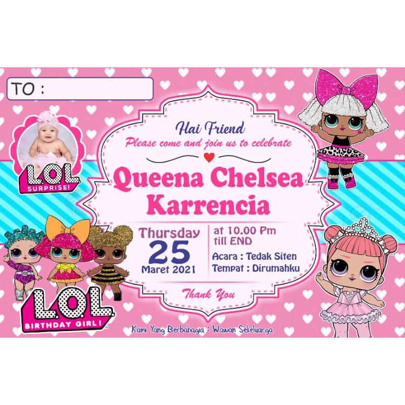 Undangan Murah Ultah Ulang Tahun Anak - Custom Desain