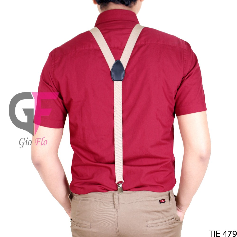 GIOFLO Suspender Aksesoris Fashion Pria Bagus Terbaru Creme / TIE 479