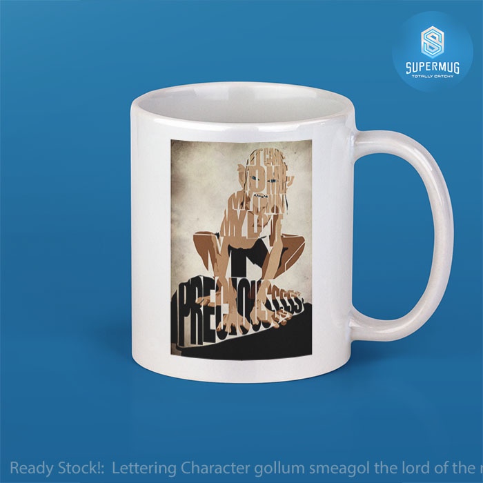 Mug Lettering Character gollum smeagol the lord of the rings