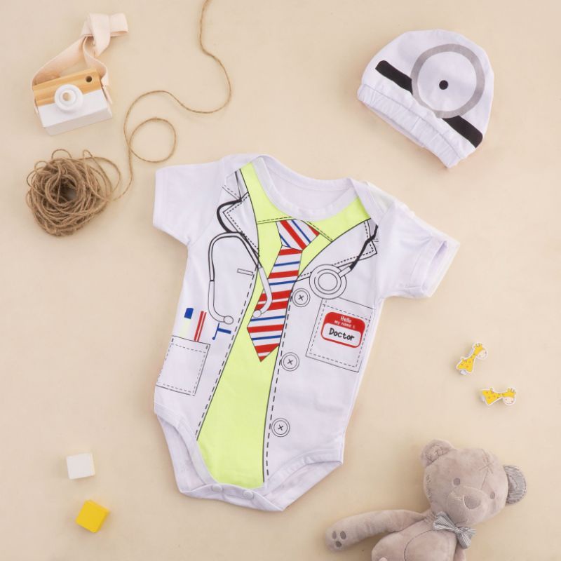 BAJU BAYI JUMPER BAYI PROFESI/JUMPSUT BABY-Doktor