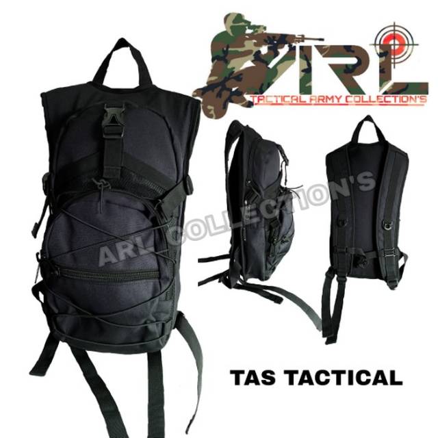 Tas gendong army hitam tactical/tas sepeda/tas motor/sekolah/airsoft outdoor